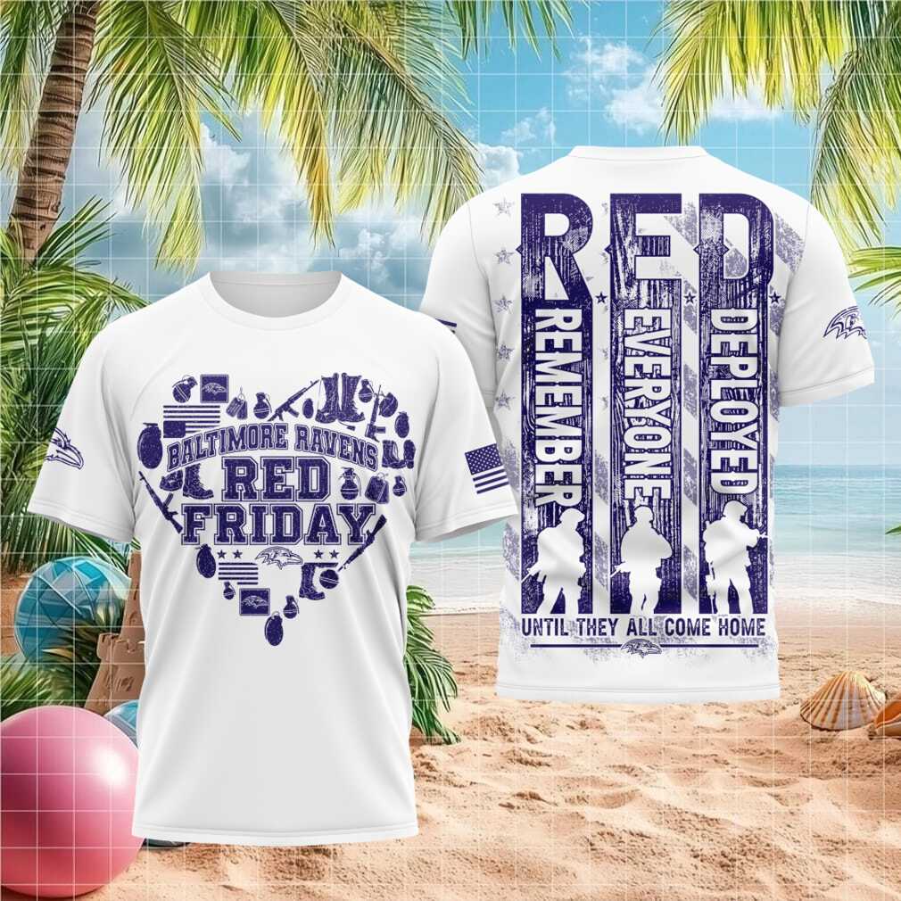 Baltimore Ravens Red Friday Military Support Shirt - Limotees LLC