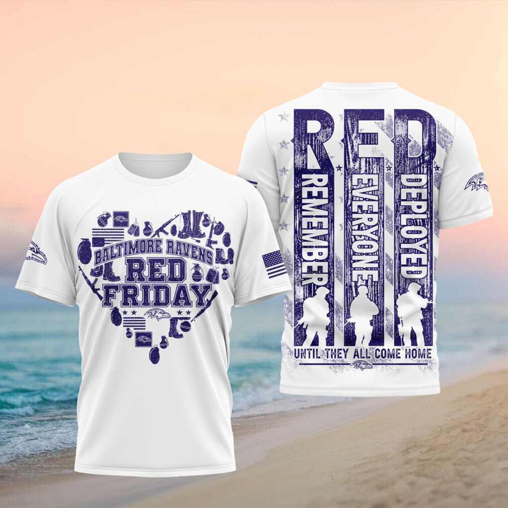 Baltimore Ravens Red Friday Military Support Shirt - Limotees LLC