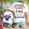 Baltimore Ravens Retired Teacher Heartbeat Apple Shirt