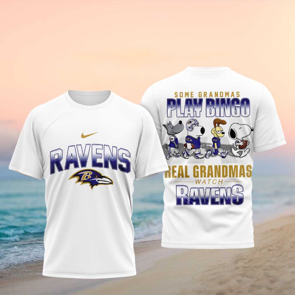 Baltimore Ravens Snoopy Real Grandmas Watch Football Shirt
