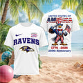 Baltimore Ravens USA 250th Anniversary Patriotic Uncle Sam Eagle Shirt - Limotees LLC