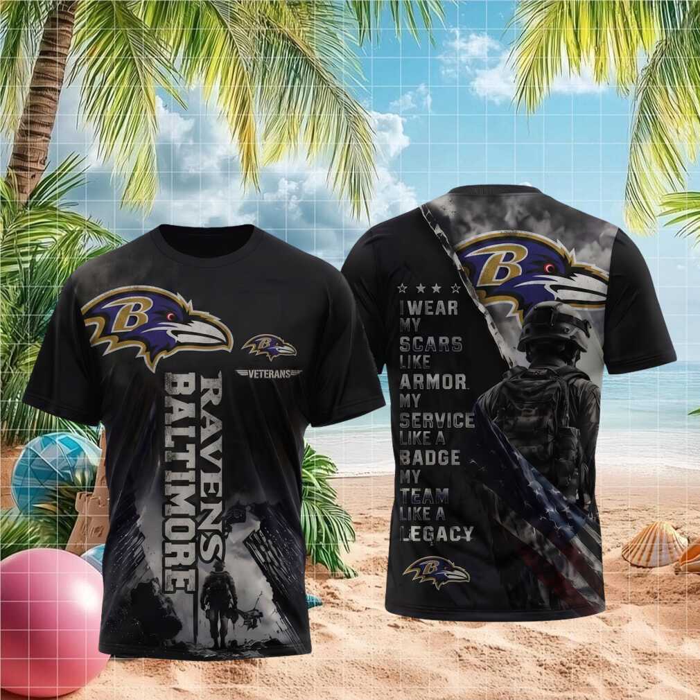 Baltimore Ravens Veteran US Flag Military Hero Shirt