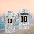 Baltimore Ravens White Camo Custom Name Football Shirt