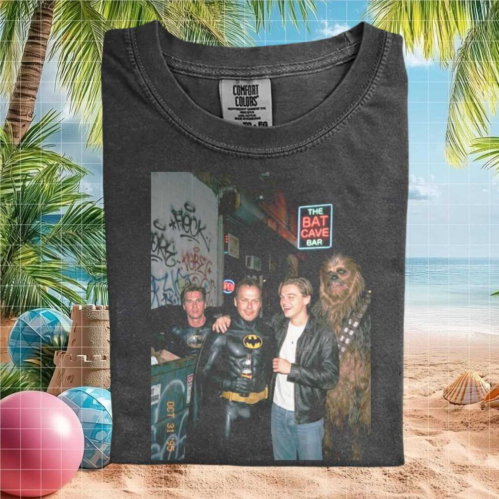 Batman and Chewbacca Halloween Party 90s Vintage Photo Graphic T Shirt - Limotees LLC