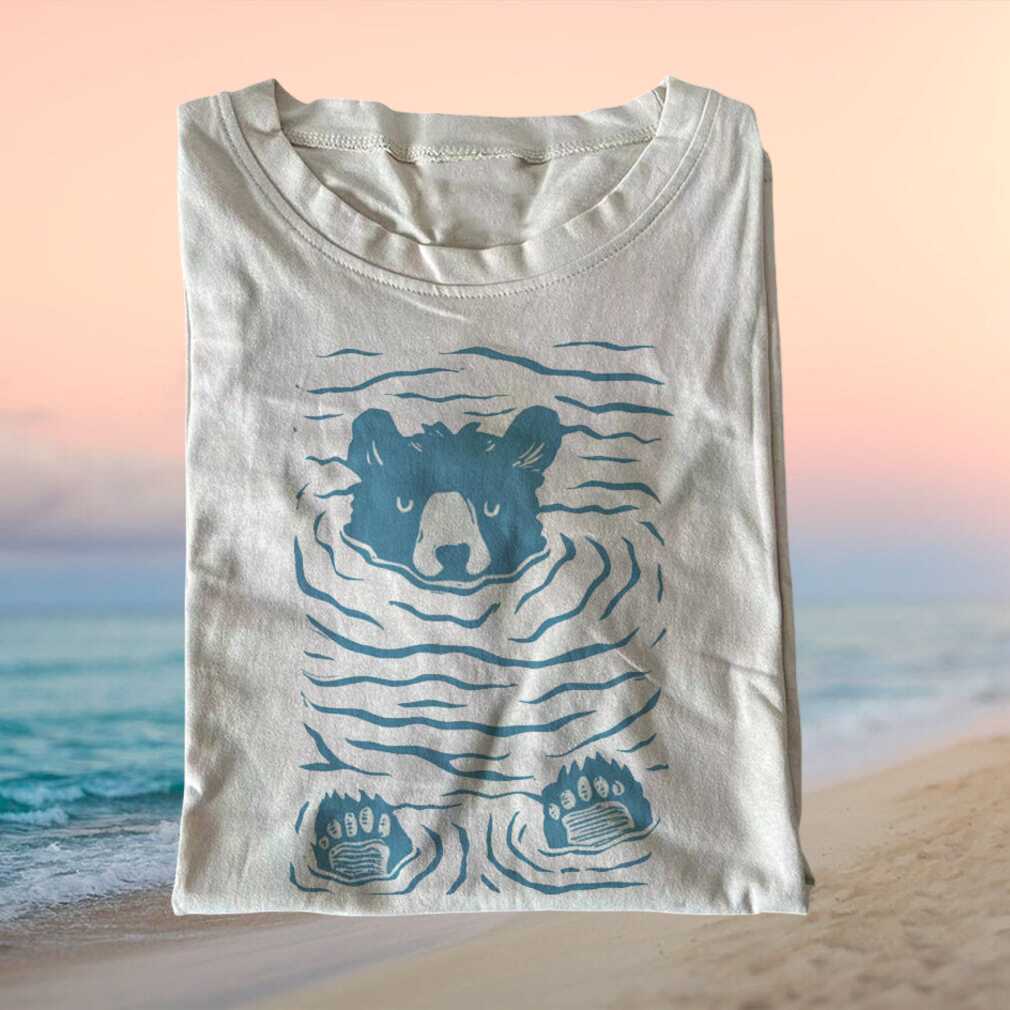Bear In Water Wilderness Wildlife Forest Nature Graphic T Shirt - Limotees LLC