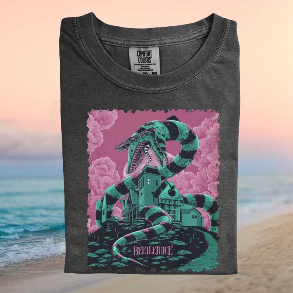 Beetlejuice Sandworm House Horror Movie Graphic T Shirt - Limotees LLC