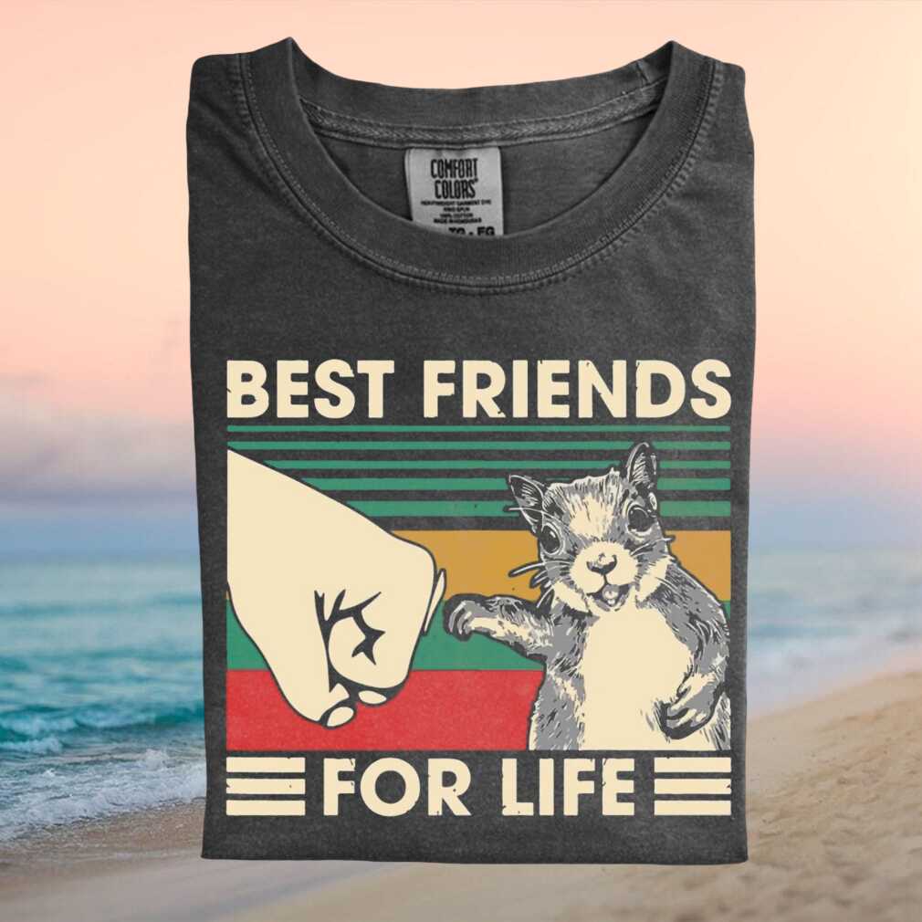 Best Friends For Life Fist Bump Squirrel Graphic T Shirt