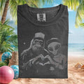 Bigfoot Alien Love Heart Hands Paranormal Funny Space T Shirt - Limotees LLC