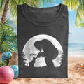 Bigfoot Boop Cat Silhouette Full Moon Funny Forest T Shirt - Limotees LLC