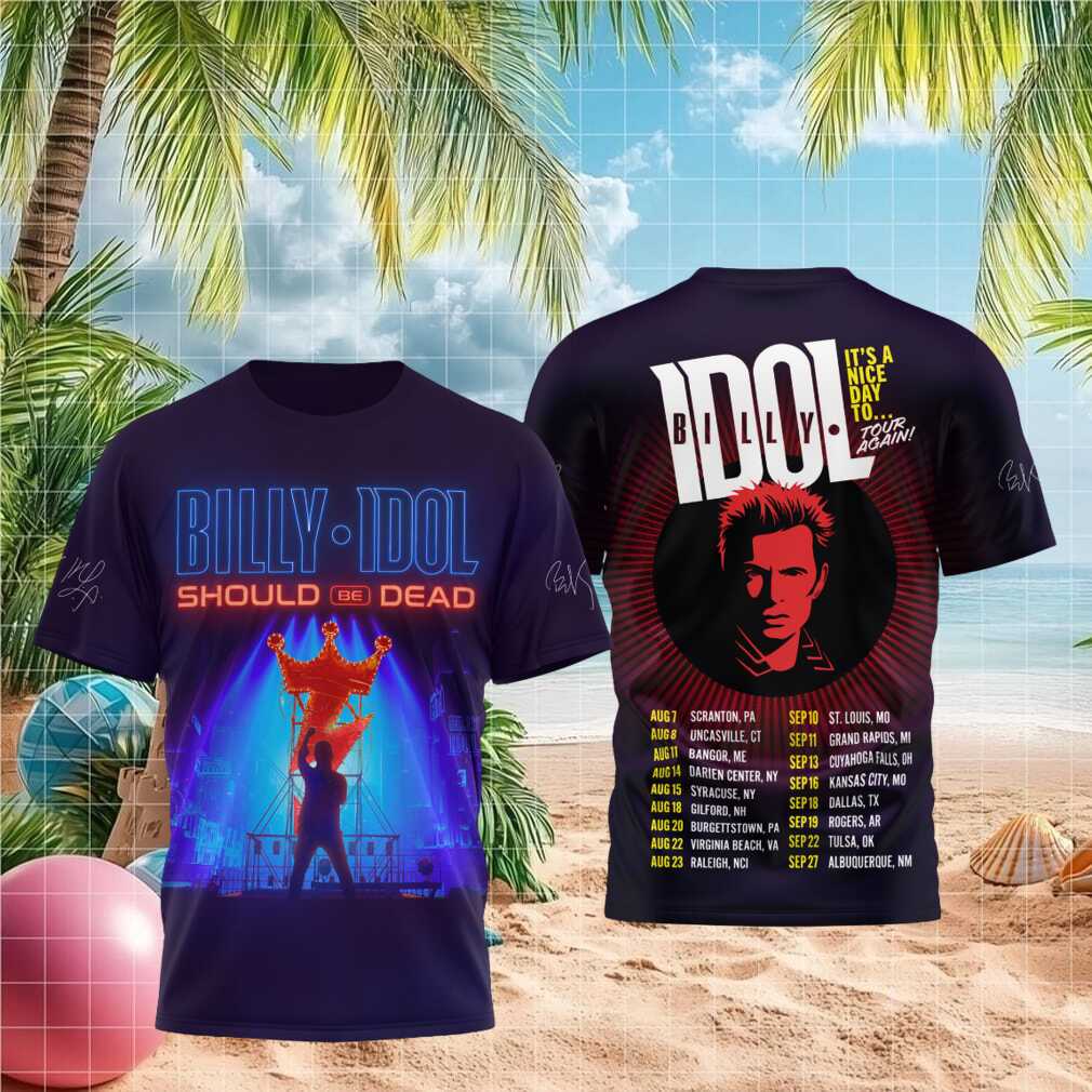 Billy Idol Should Be Dead Tour 2026 Concert Graphic Shirt - Limotees LLC
