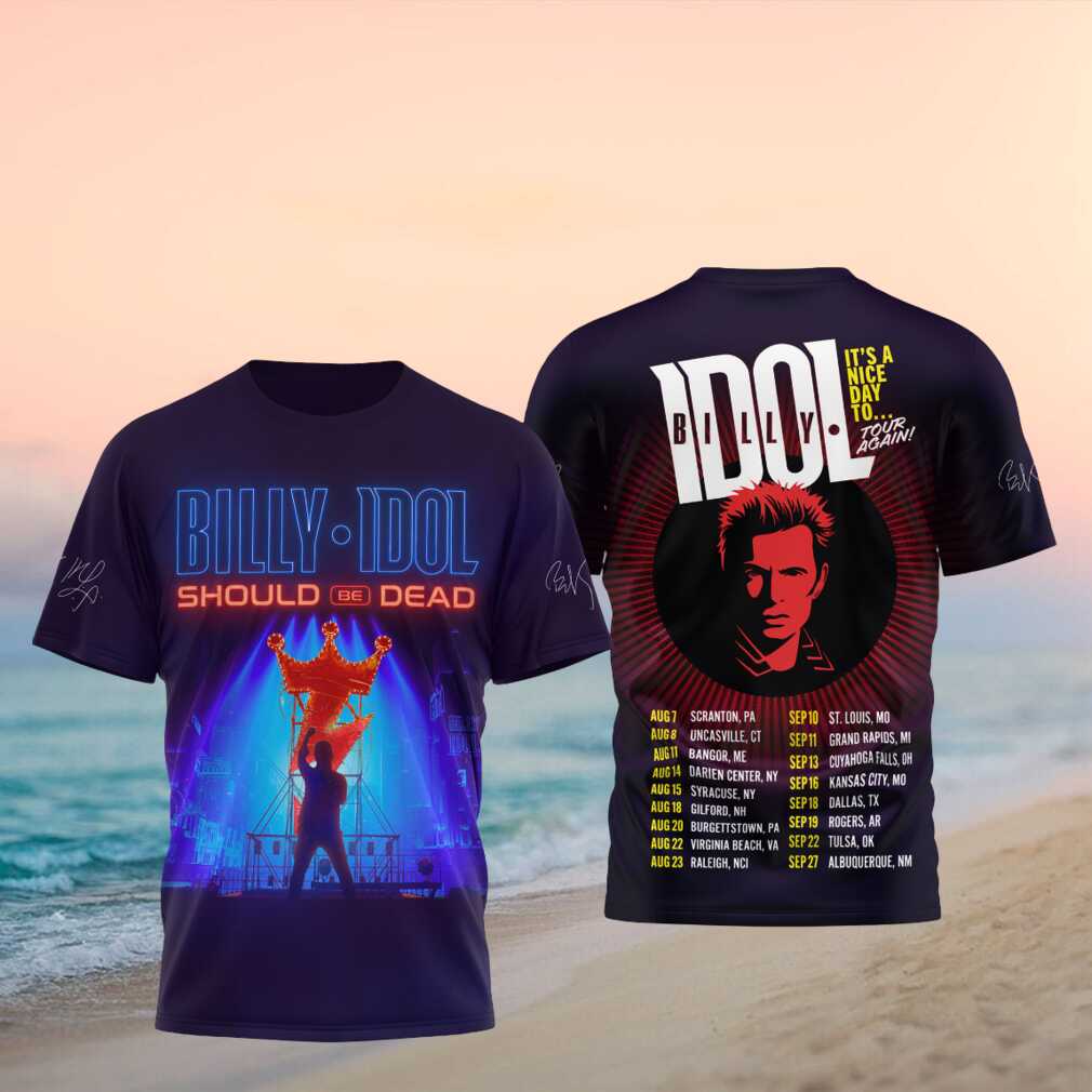Billy Idol Should Be Dead Tour 2026 Concert Graphic Shirt - Limotees LLC