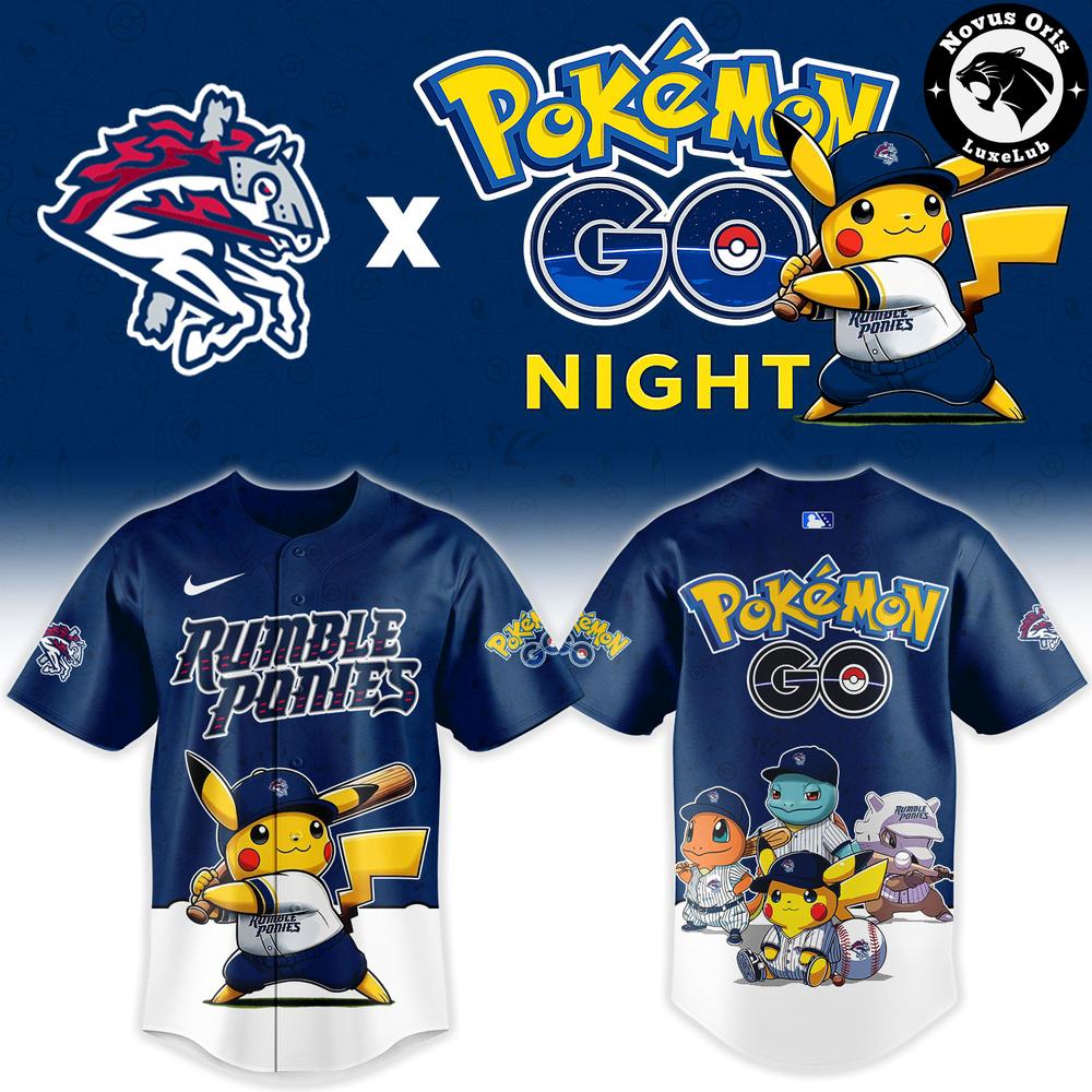 Binghamton Rumble Ponies x Pokemon GO Night 2026 New Baseball Jersey