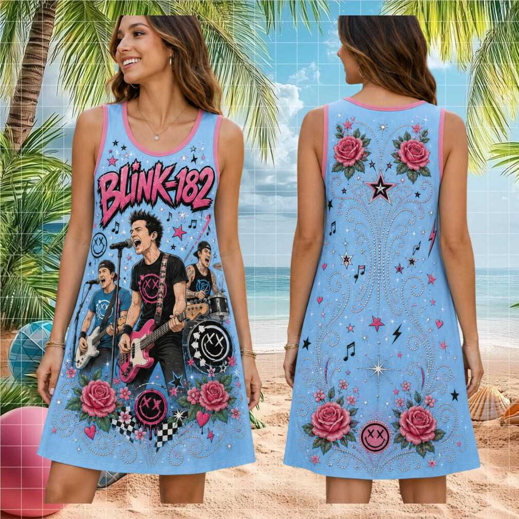Blink 182 Pop Punk Rock Tour Vintage Retro Concert Fans Women Shirt