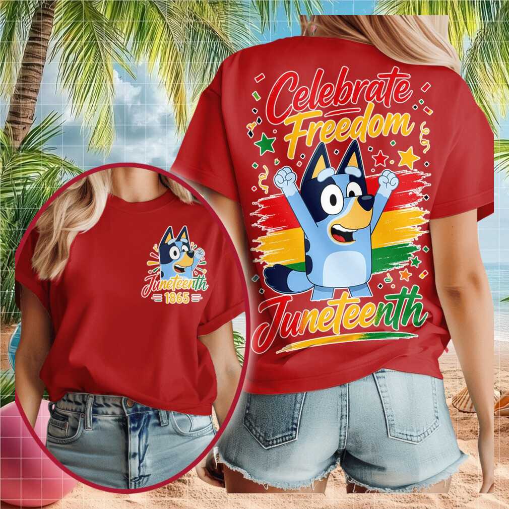 Bluey Celebrate Freedom Juneteenth 1865 Patriotic Shirt