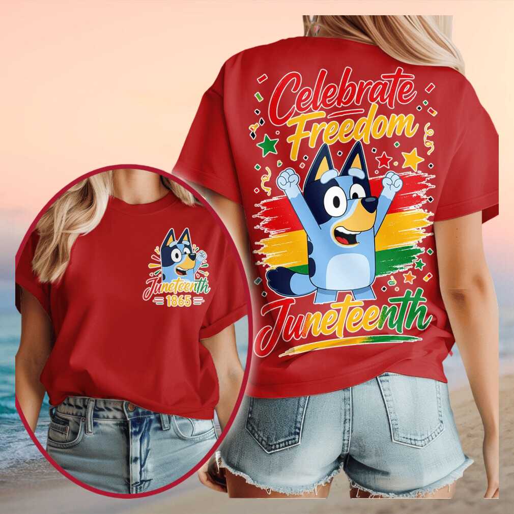 Bluey Celebrate Freedom Juneteenth 1865 Patriotic Shirt