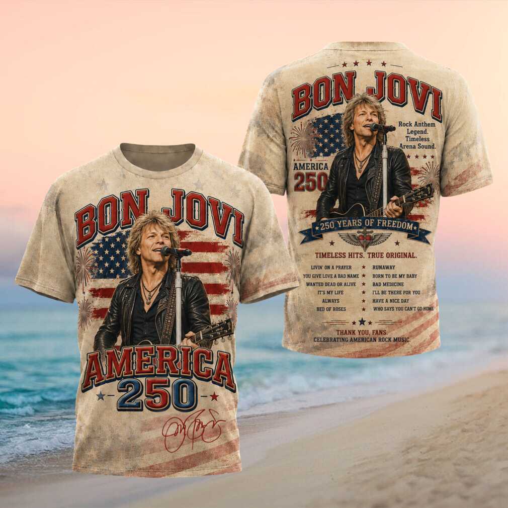 Bon Jovi America 250 Rock Anthem Legend Graphic Shirt - Limotees LLC