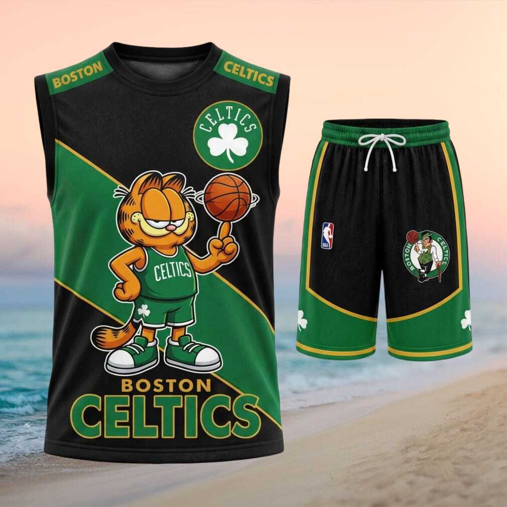 Boston Celtics Garfield Basketball Shirt