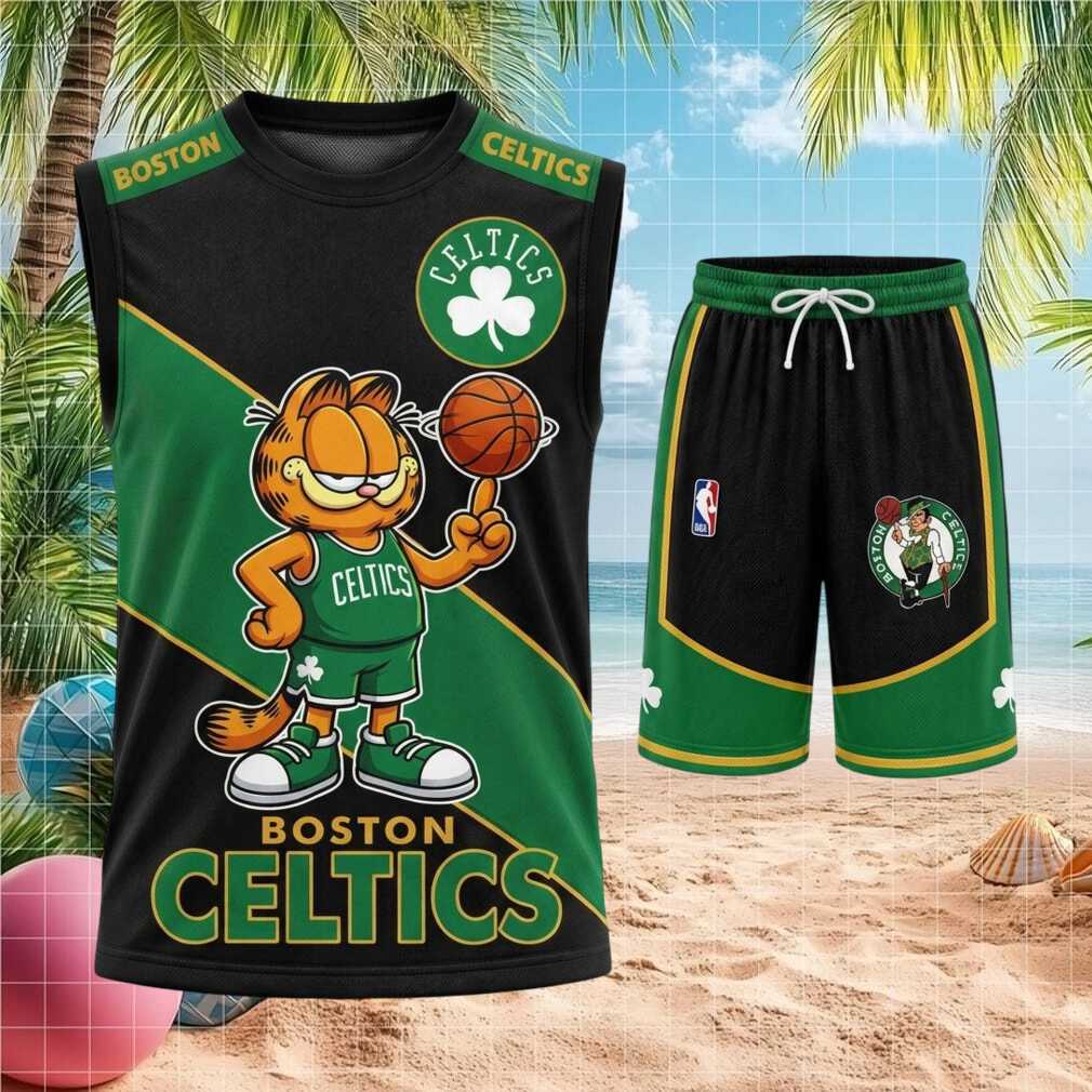 Boston Celtics Garfield Basketball Shirt