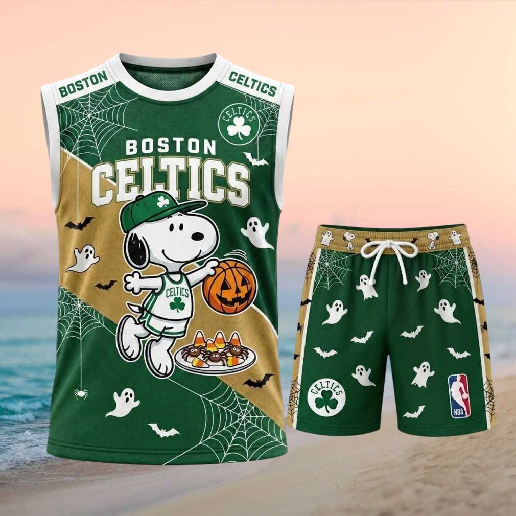 Boston Celtics Snoopy Halloween Basketball Shirt