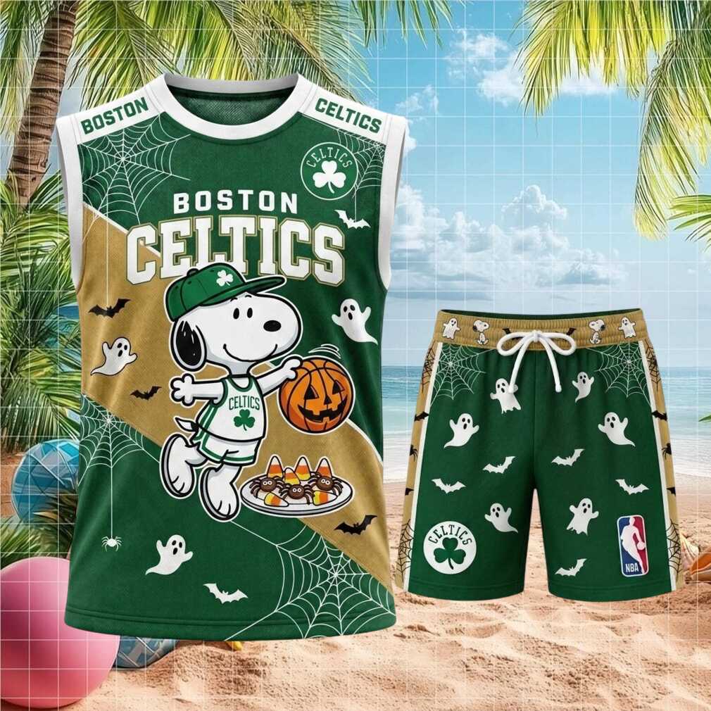 Boston Celtics Snoopy Halloween Basketball Shirt