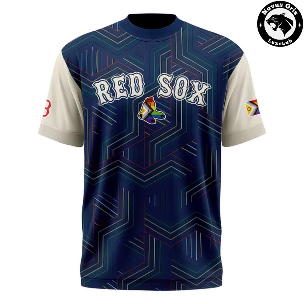 Boston Red Sox Pride Night Progress Rainbow Flag Limited Edition T-Shirt