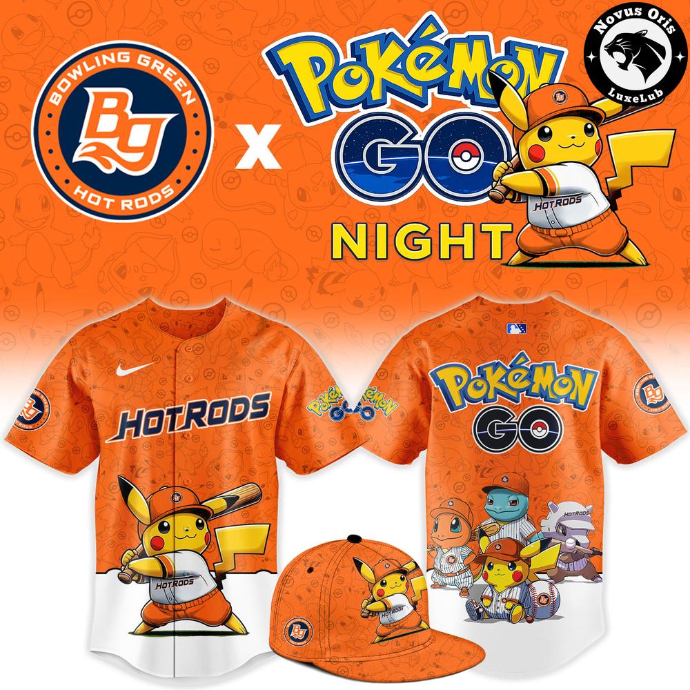 Bowling Green Hot Rods x Pokemon GO Night Limited Edition Baseball Jersey
