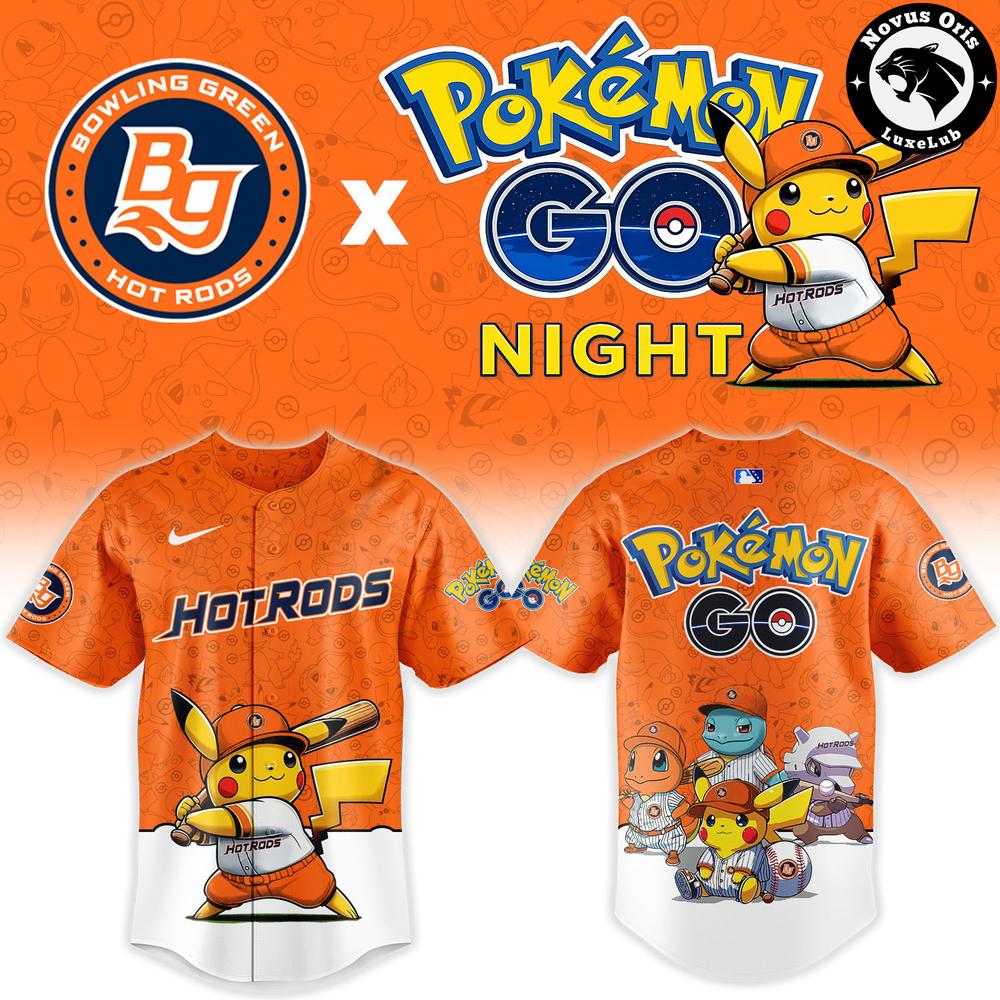 Bowling Green Hot Rods x Pokemon GO Night Limited Edition Baseball Jersey