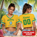Brazil National Football Team United 2026 World Cup Custom Name Number Women Shirt - Limotees LLC