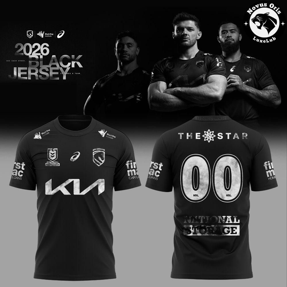Brisbane Broncos 2026 Black Jersey Rugby Shirt Limited Edition