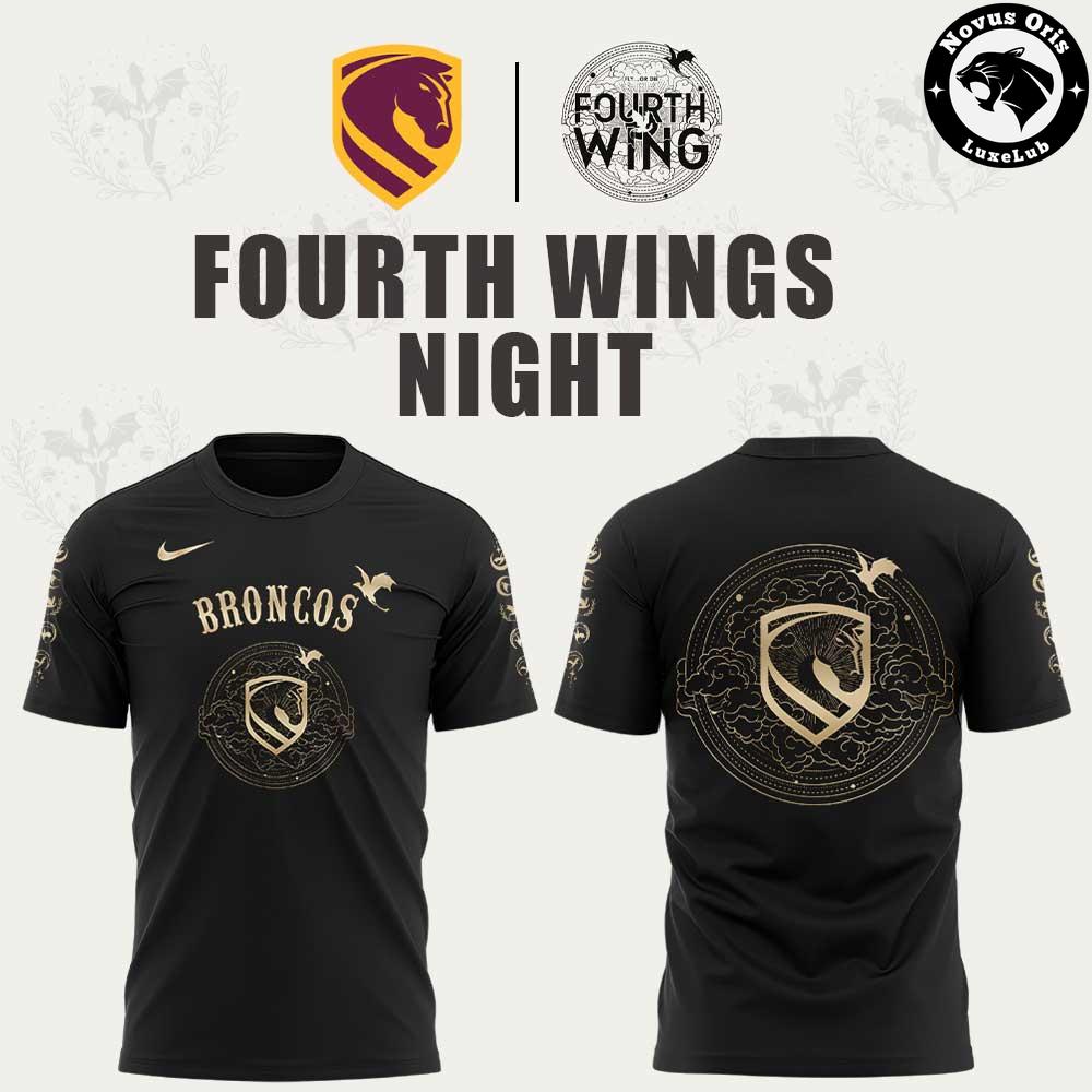 Brisbane Broncos Fourth Wing Night Limited Edition Black T-Shirt