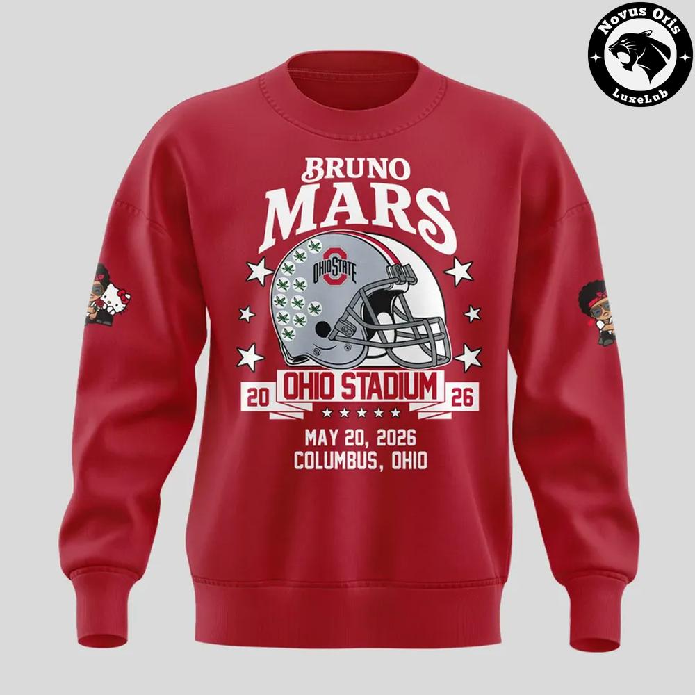 Bruno Mars Ohio Stadium 2026 Concert Tour Sweatshirt