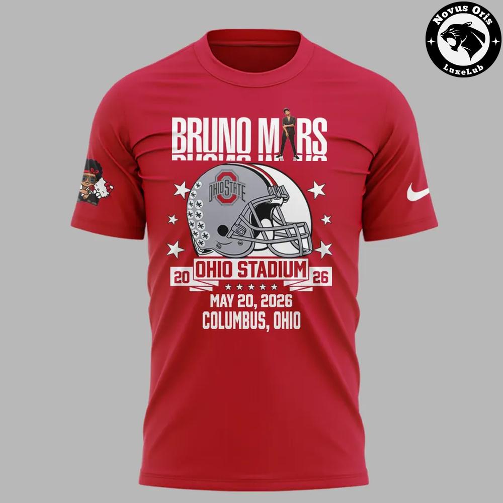 Bruno Mars Ohio Stadium 2026 Concert Tour T-Shirt
