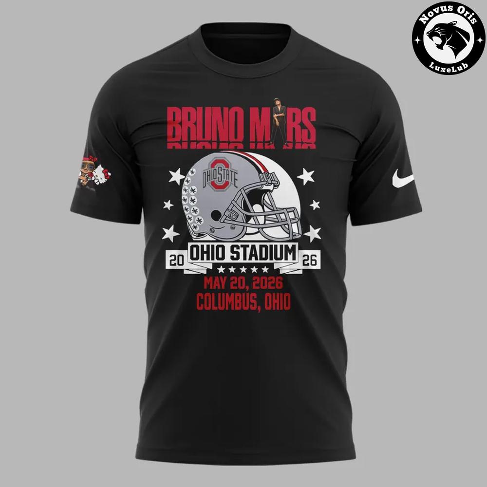 Bruno Mars Ohio Stadium 2026 Concert Tour T-Shirt