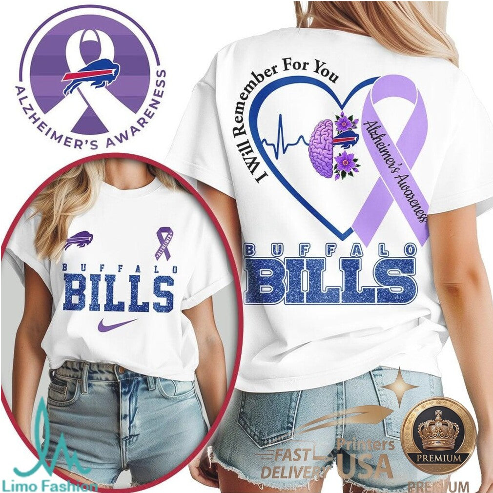 Buffalo Bills Alzheimer's Awareness I Will Remember For You T Shirt - Limotees LLC