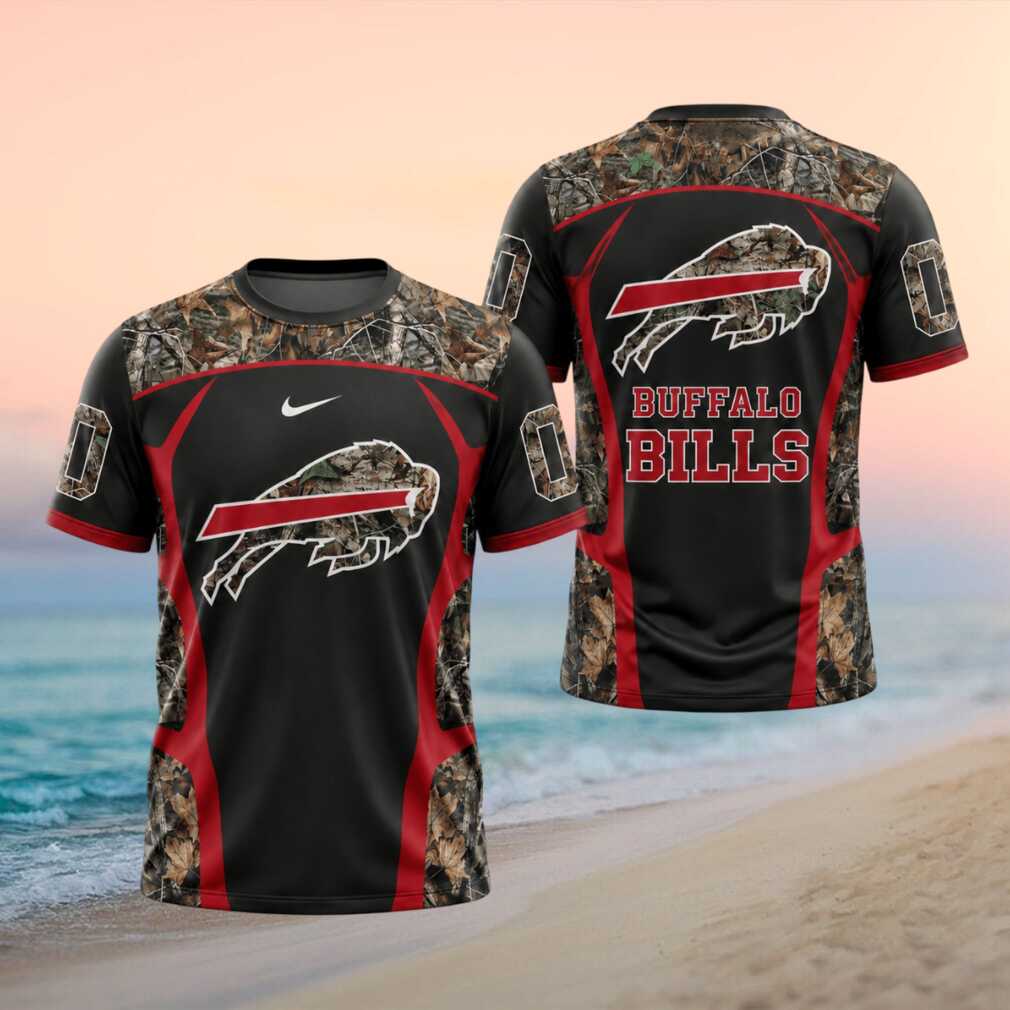 Buffalo Bills Camo Pattern Graphic Team Logo Fan Shirt - Limotees LLC