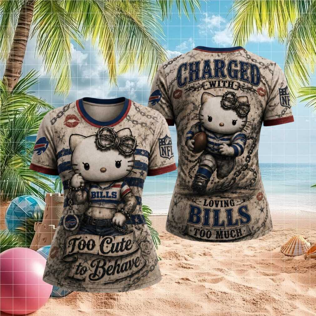 Buffalo Bills Cute Kitty Too Cute To Behave Football Fan Shirt