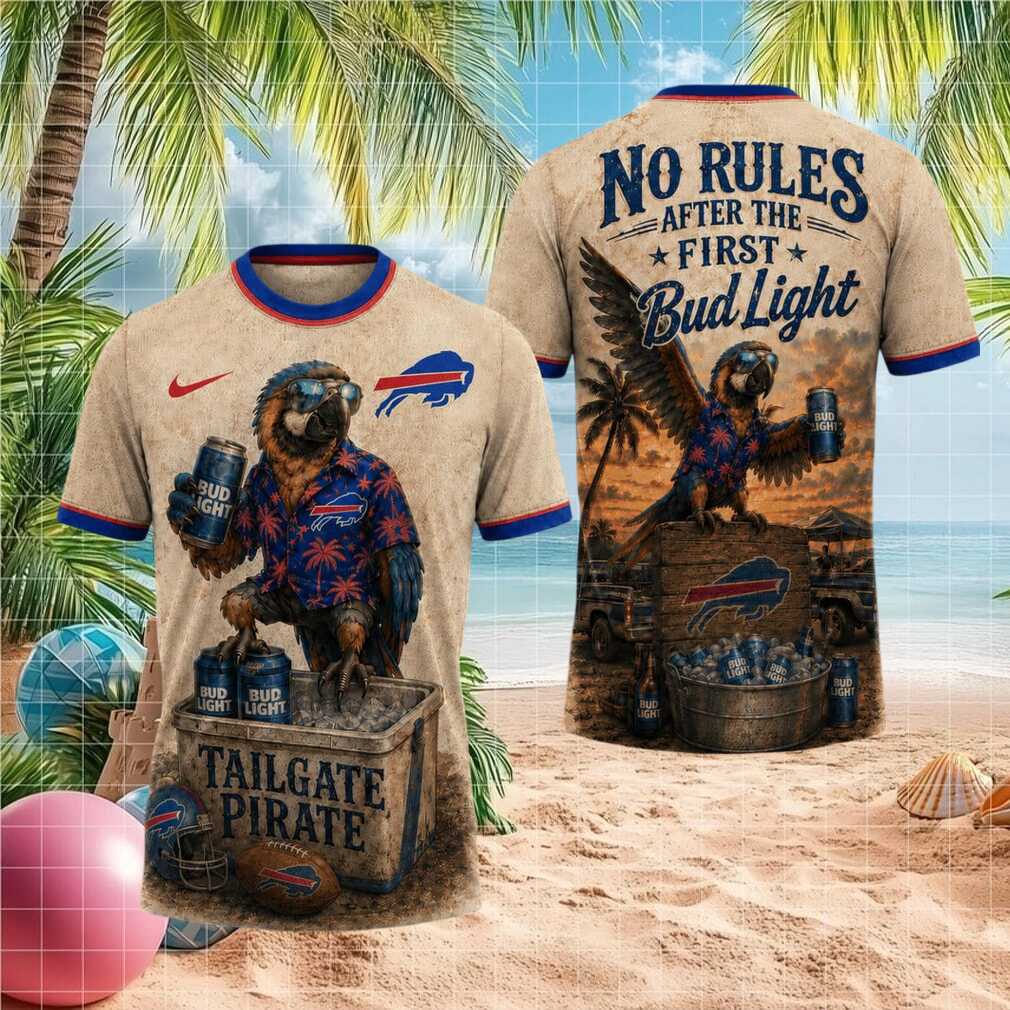 Buffalo Bills Football Parrot Tailgate Pirate Bud Light Shirt