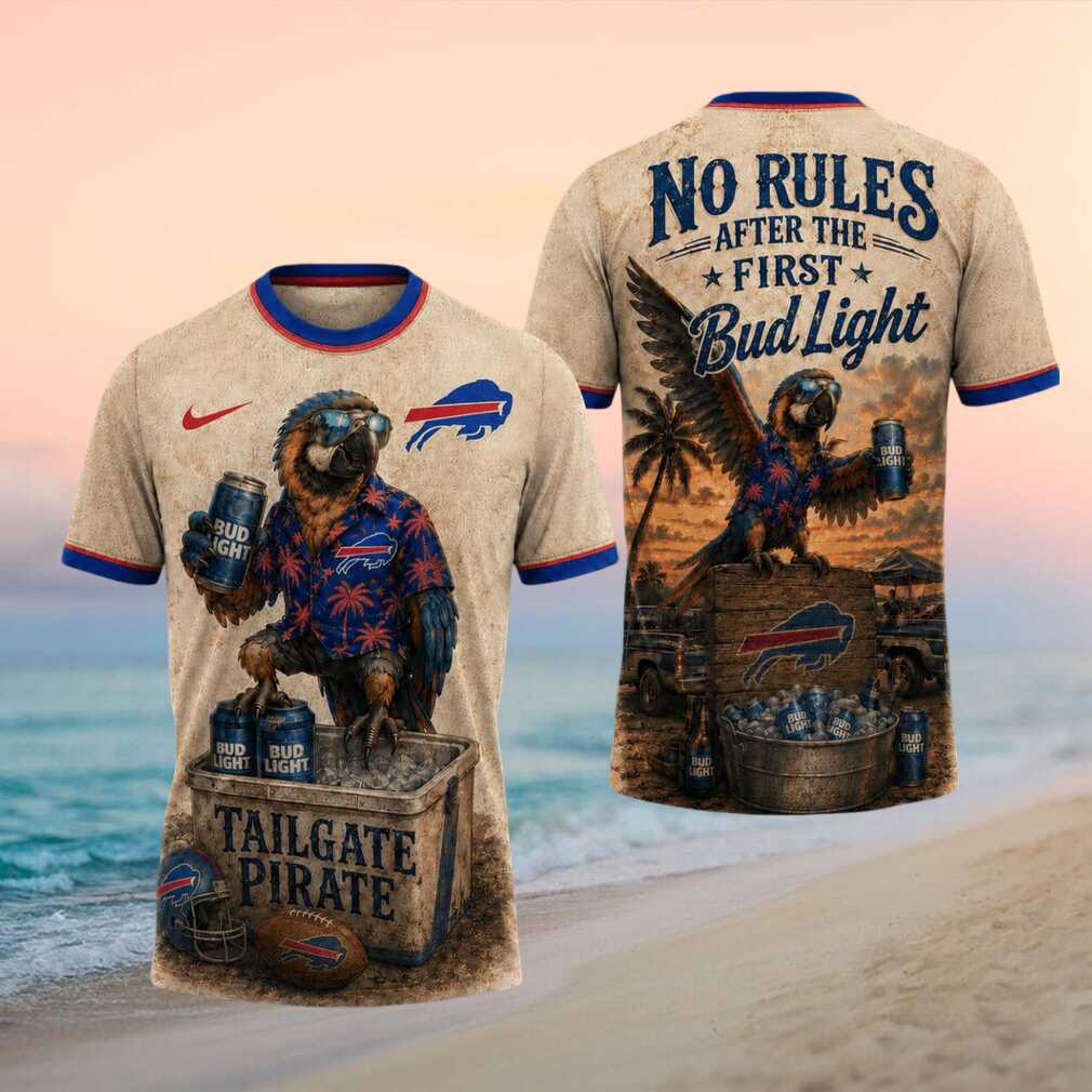 Buffalo Bills Football Parrot Tailgate Pirate Bud Light Shirt