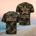 Buffalo Bills Green Camo Army Star Football Shirt - Limotees LLC