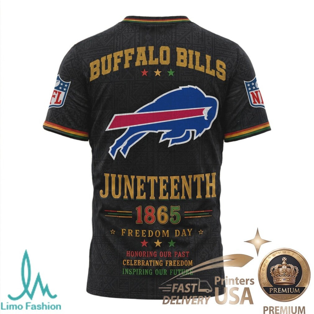 Buffalo Bills Juneteenth 1865 Freedom Day Graphic T Shirt - Limotees LLC