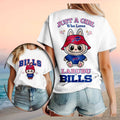 Buffalo Bills Labubu Mascot Just A Girl Who Loves Football T Shirt