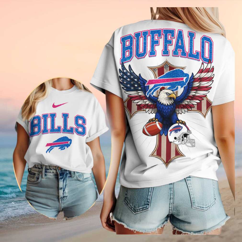 Buffalo Bills Mascot American Eagle Cross Football Shirt - Limotees LLC