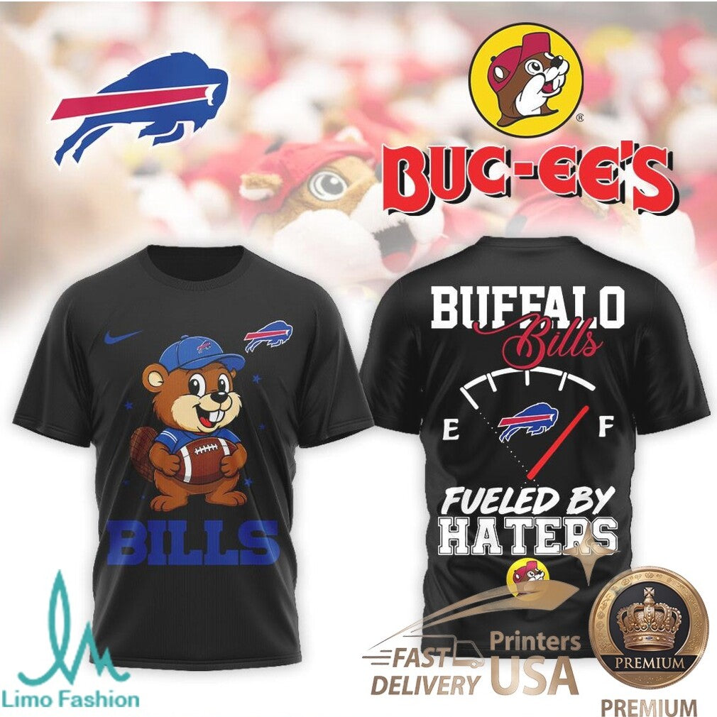 Buffalo Bills Mascot Fueled By Haters Football Graphic T Shirt - Limotees LLC