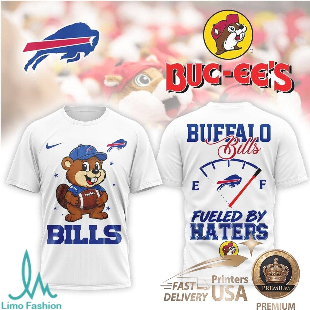 Buffalo Bills Mascot Fueled By Haters Football Graphic T Shirt - Limotees LLC