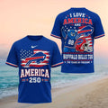 Buffalo Bills NFL Football Fan 250 Years of America Independence Patriotic Shirt