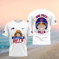 Buffalo Bills One Piece Luffy Anime Football Shirt