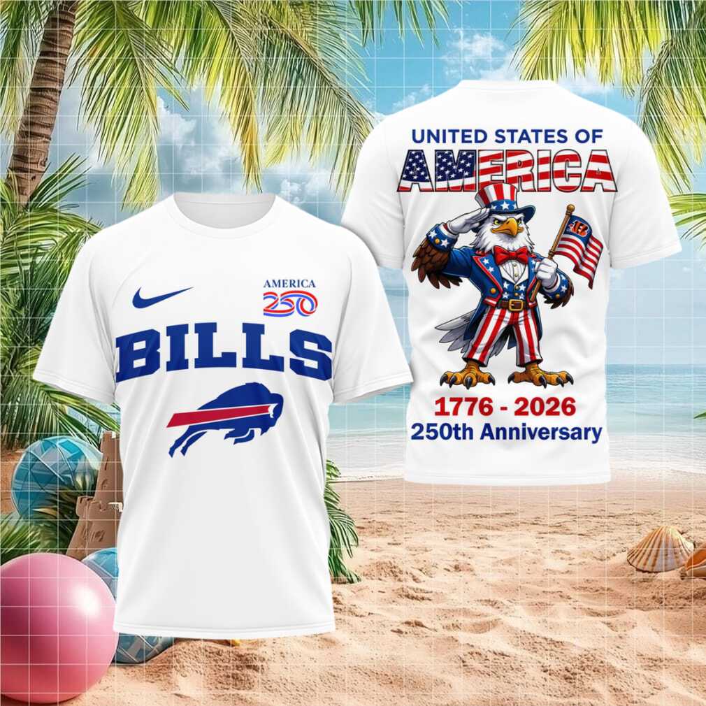 Buffalo Bills USA 250th Anniversary Patriotic Uncle Sam Eagle Shirt