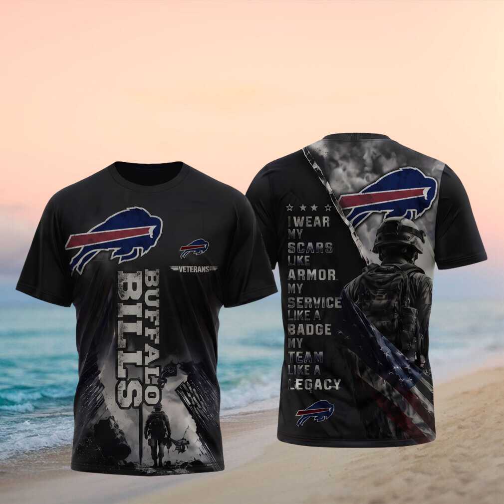 Buffalo Bills Veteran US Flag Military Hero Shirt - Limotees LLC