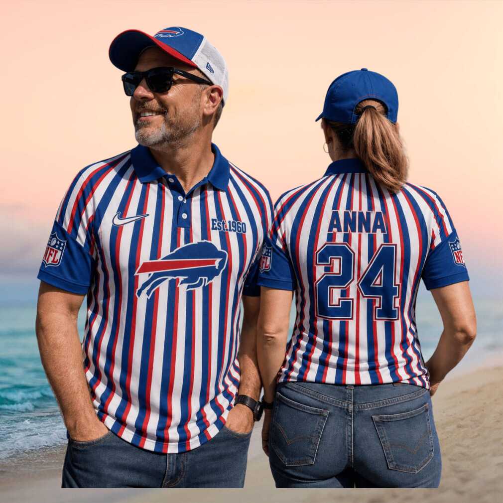 Buffalo Football Bills Custom Name Number Vintage Striped Referee Game Day Fan Men Women Shirt