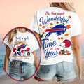 Buffalo Football Snoopy Fall Leaves Wonderful Time Shirt